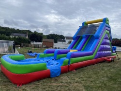 17DUAL3 1750806331 17' DUAL LANE OBSTACLE SLIDE. WET OR DRY