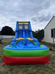 17DUAL4 1750806331 17' DUAL LANE OBSTACLE SLIDE. WET OR DRY