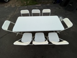 TABLECHAIR 1750528337 6' Rectangle Steel Folding Table