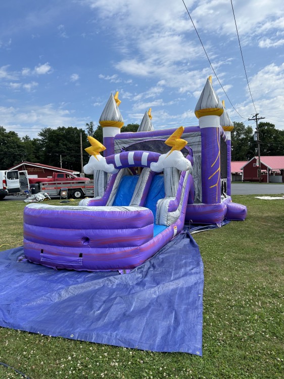 THUNDER DUAL LANE BOUNCE HOUSE WITH SLIDE WET
