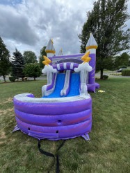 THUNDER3 1750812907 THUNDER DUAL LANE BOUNCE HOUSE WITH SLIDE WET