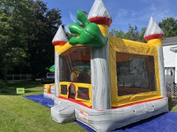T-REX DUAL LANE BOUNCE HOUSE WITH SLIDE WET